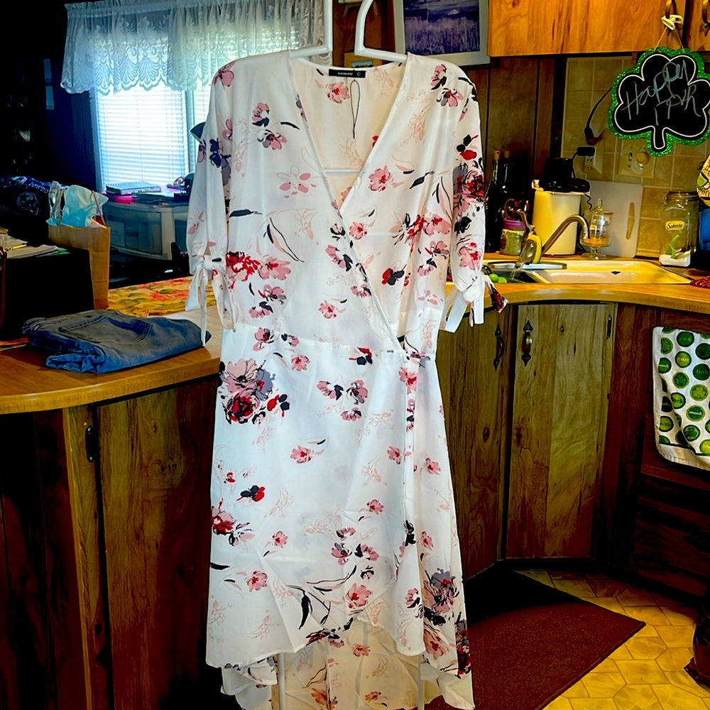Annabelle wrap around dress spring summer. Great for Easter.